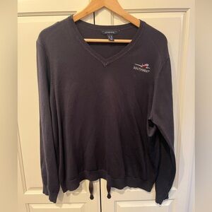 Vintage Land’s End women’s Southwest Airlines V-neck navy sweater
